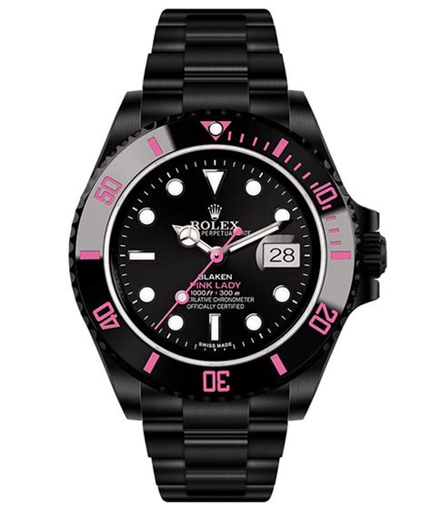 blaken rolex pink|rolex blaken submariner red.